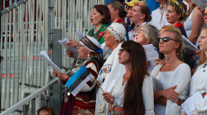 TÜS Tartu laulupeo Õnn ja rõõm peakontserdil 22.06.2024 / Foto: Airika Harrik (ERR)